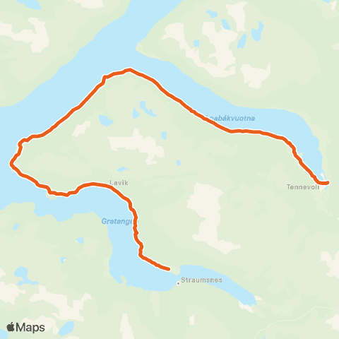 Svipper Tennevoll-Gratangen-Langmyra map
