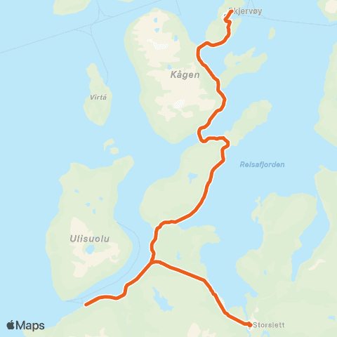 Svipper Storslett - Skjervøy map