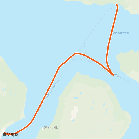Svipper Hansnes - Karlsøy - Vannøy map