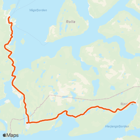 Svipper Harstad - Tjeldsund kro - Bjerkvik map