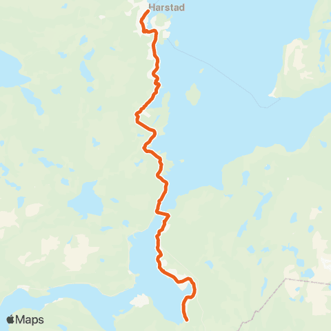 Svipper Harstad - Evenskjer - Breistrand map
