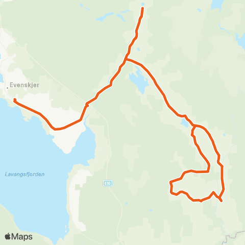 Svipper Skånland skole - Nipen - Trøsemark map