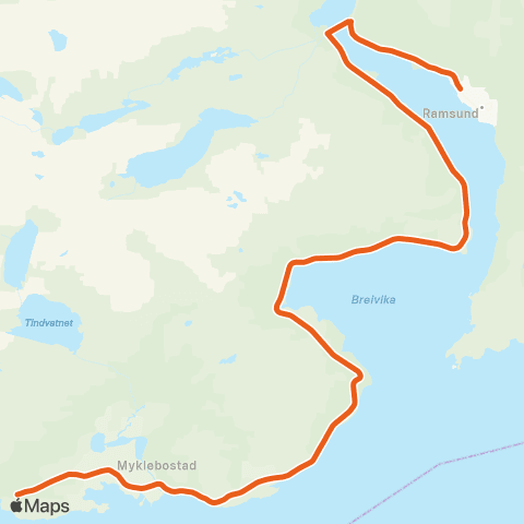 Svipper Myklebostad - Ramsund map