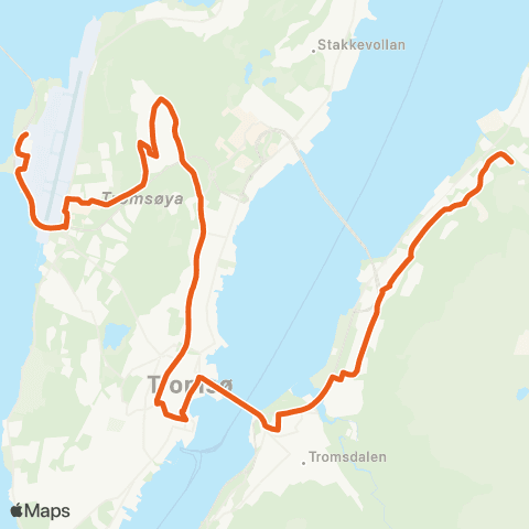 Svipper Skognesvegen - Giæverbukta-sentrum-Kroken sør map