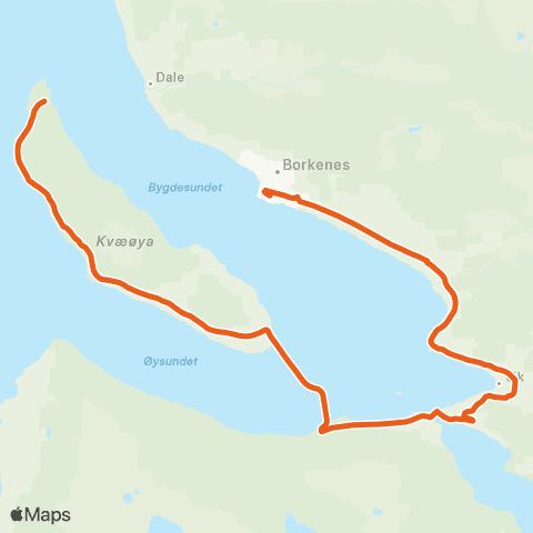 Svipper Borkenes - Kveøy map