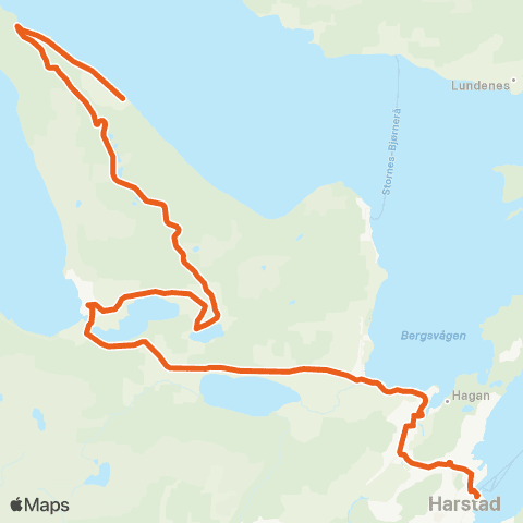 Svipper Harstad - Kasfjord - Aun map