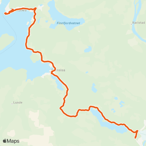 Svipper Finnsnes-Sørreisa-Bardufoss map