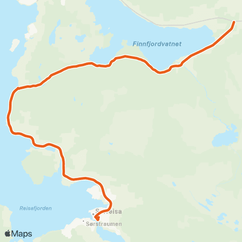 Svipper Sørreisa - Reinelv map