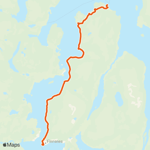 Svipper Finnsnes-Bjorelvnes-Tennskjær map