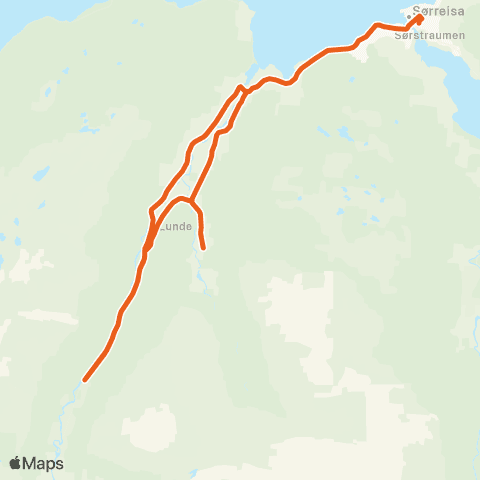 Svipper Sørreisa - Skøelvdalen map