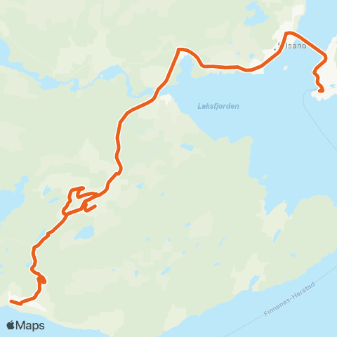 Svipper Finnsnes - Vangsvik map