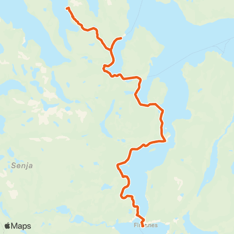 Svipper Finnsnes - Botnhamn - Husøy map