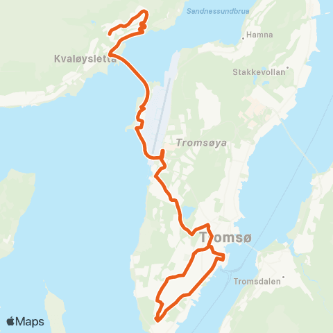 Svipper Tromsø museum - Slettaelva map