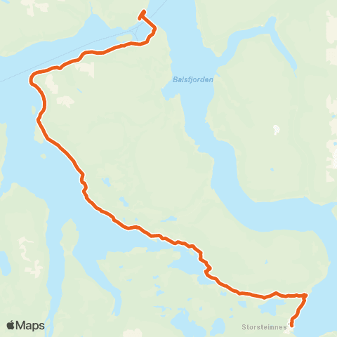 Svipper Storsteinnes-Vikran-Straumsb. map