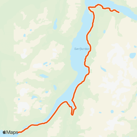 Svipper Laksvatn-Jøvik-Fornes map