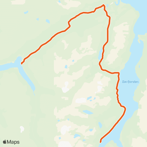 Svipper Tromsø-Hov-Sjursnes-Stordals map