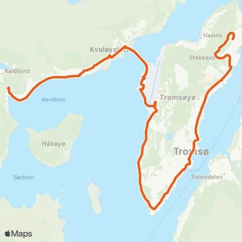 Svipper Stakkevollan-Sentrum-Eidkjosen map