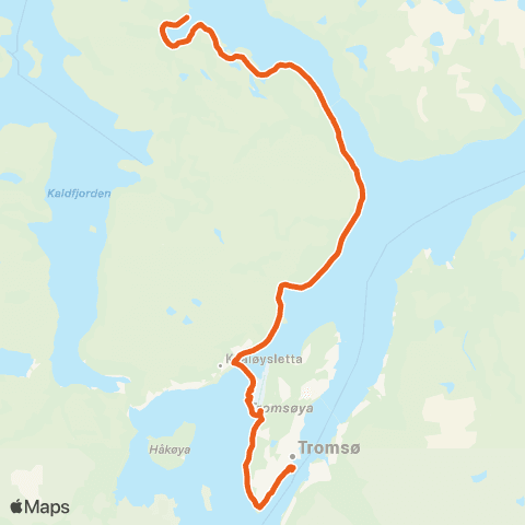 Svipper Tromsø - Kvaløyvågen map