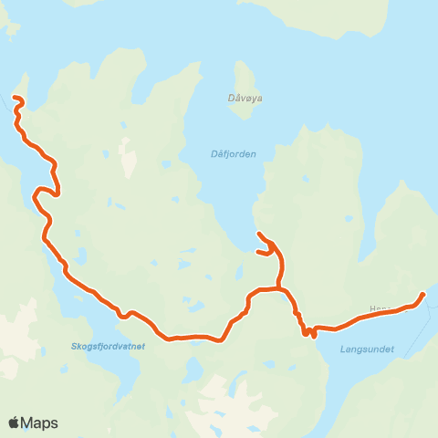 Svipper Hansnes-Dåfjord-Skogsfjord map