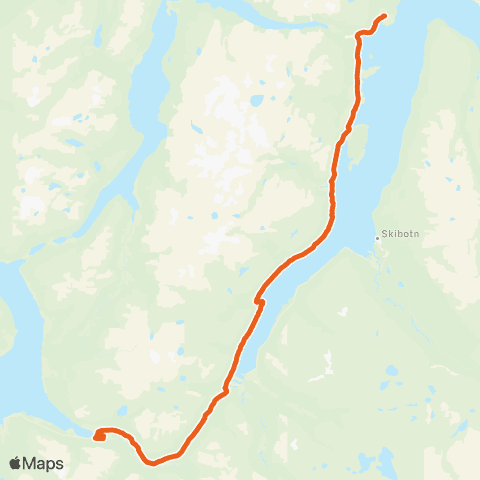 Svipper Nordkjosbotn-Oteren-Lyngseidet map