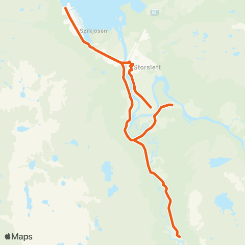 Svipper Storslett-Kildal-Samueldalen map