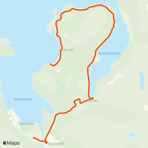 Svipper Storslett-Storn-Indre Storvik map