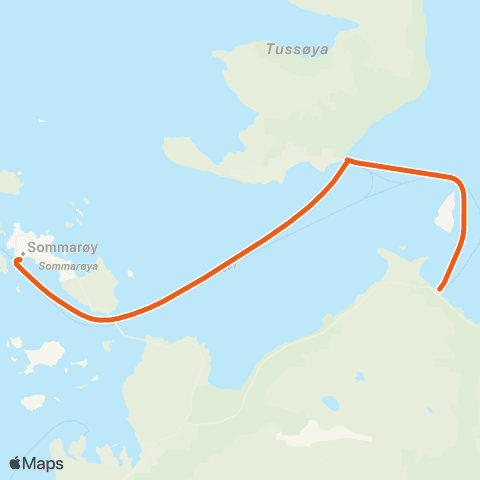 Svipper Sommarøy-Tussøy-Sandneshamn map