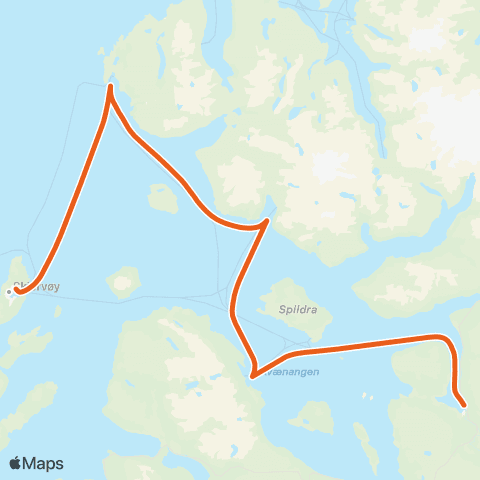 Svipper Skjervøy-Kvænangen-Vorterøy map