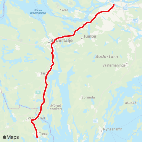 Trosabussen Trosabussen map