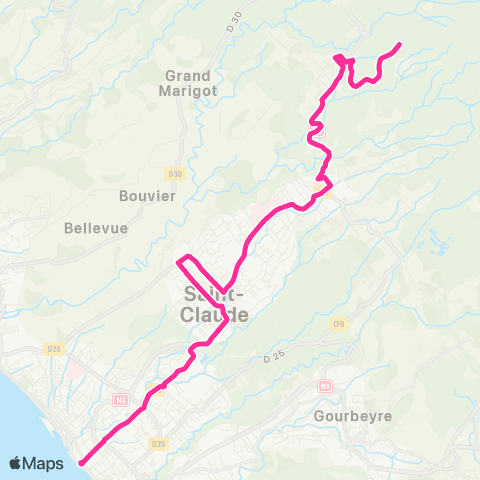 Trans Sud Basse-Terre / Eaux Vives map