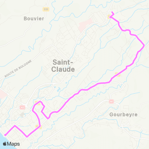 Trans Sud Basse-Terre / Morin map