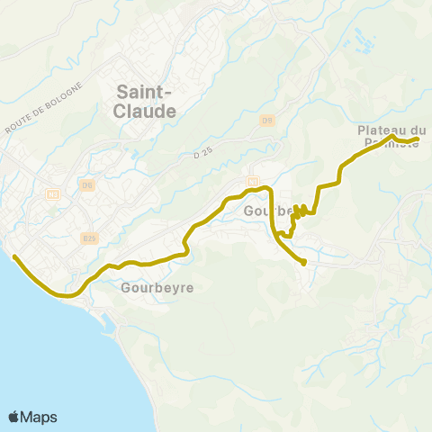 Trans Sud Palmiste - Basse-Terre map