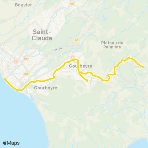 Trans Sud Gros Morne Dolé - Basse-Terre map