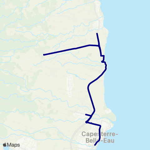 Trans Sud Brg de Capesterre - Ste Marie map