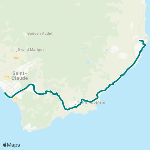 Trans Sud Capesterre - Basse-Terre map