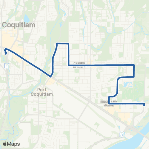 TransLink Coquitlam Central Station / Riverside map