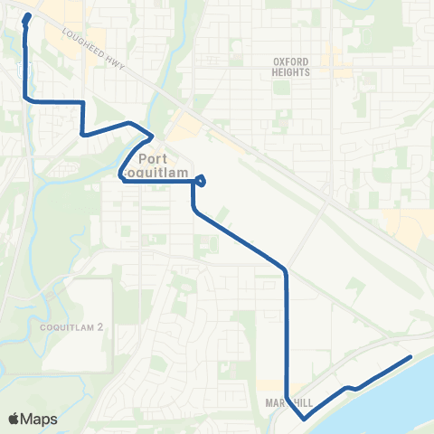 TransLink Coquitlam Central Station / Meridian map