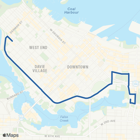 TransLink Main St Station / English Bay map