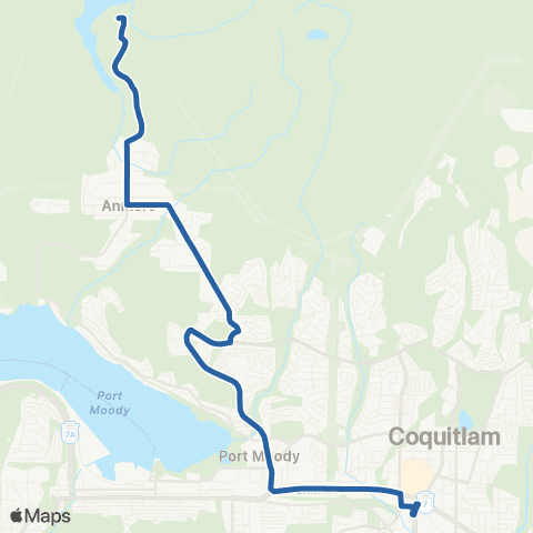 TransLink Coquitlam Central Station / Buntzen Lake map