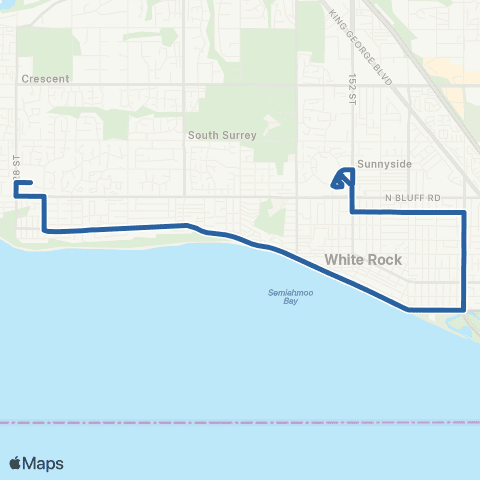 TransLink Ocean Park / White Rock Centre map