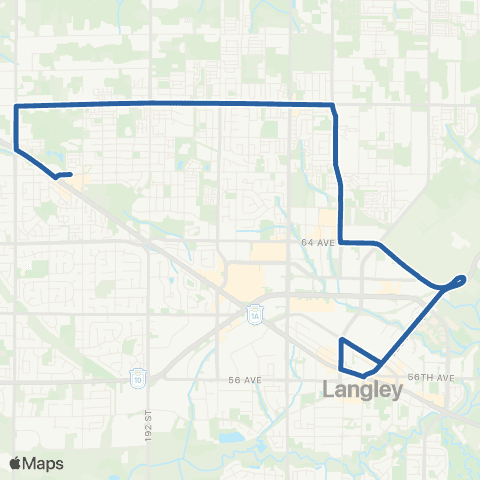 TransLink Clayton Heights / Langley Centre map