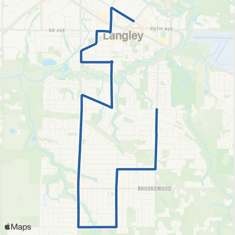 TransLink Langley Centre / Brookswood map
