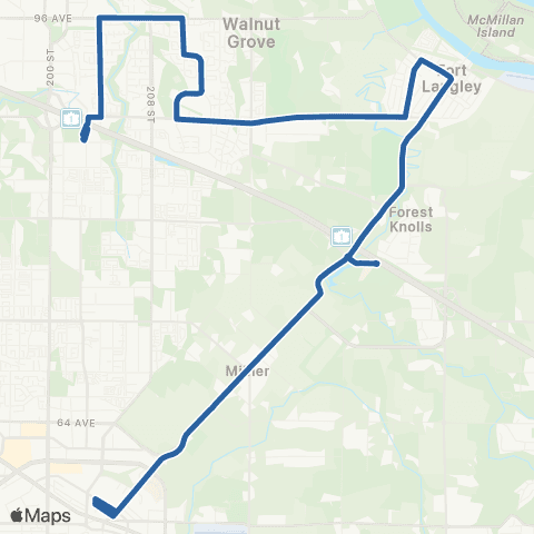 TransLink Langley Centre / Walnut Grove map