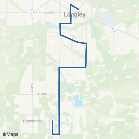 TransLink Langley Centre / Fernridge map