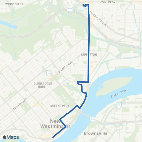 TransLink New Westminster / Lougheed Station map