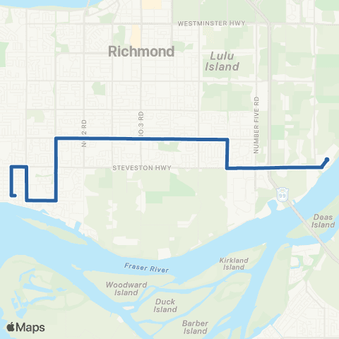 TransLink Riverport / Steveston map