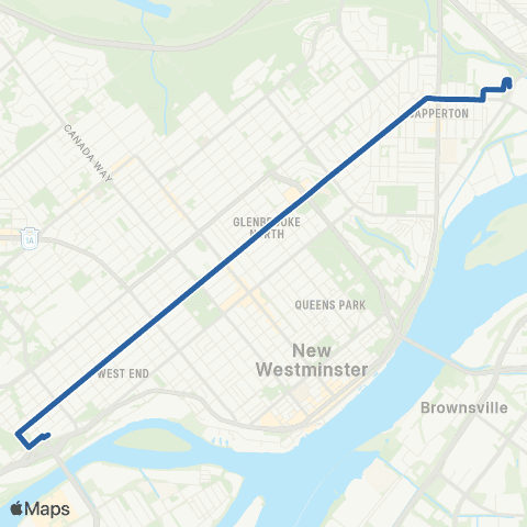 TransLink Braid Station / 22nd Street Station map