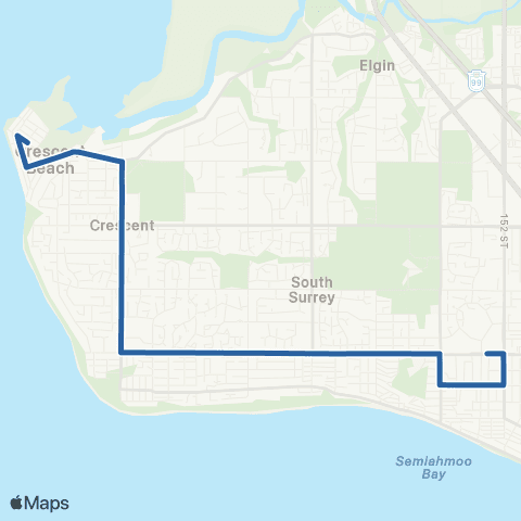 TransLink White Rock Centre / Crescent Beach map