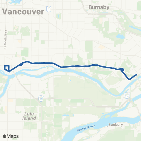 TransLink 22nd St Station / Marpole Loop map