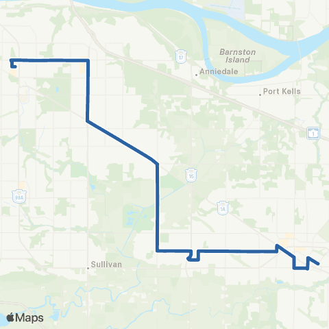 TransLink Langley / Fleetwood / Surrey Central map
